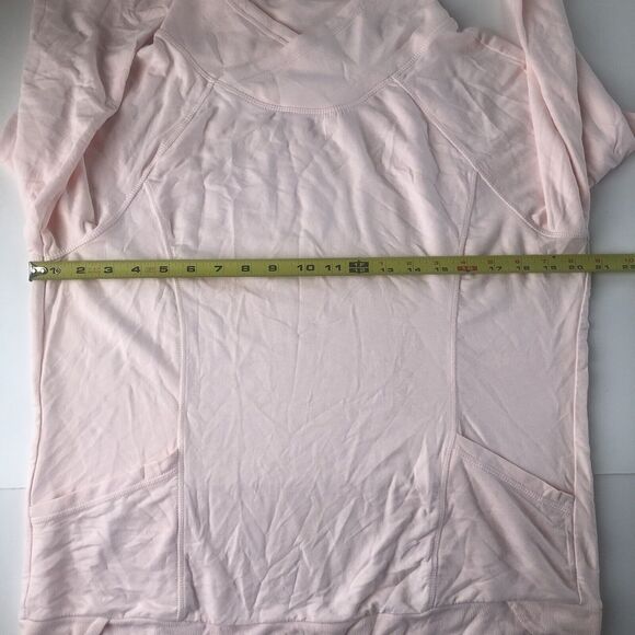 Yogalicious Sweatshirt Womens Pink Mock Neck Pockets Thumb Hole Stretch Size XL - Picture 9 of 12